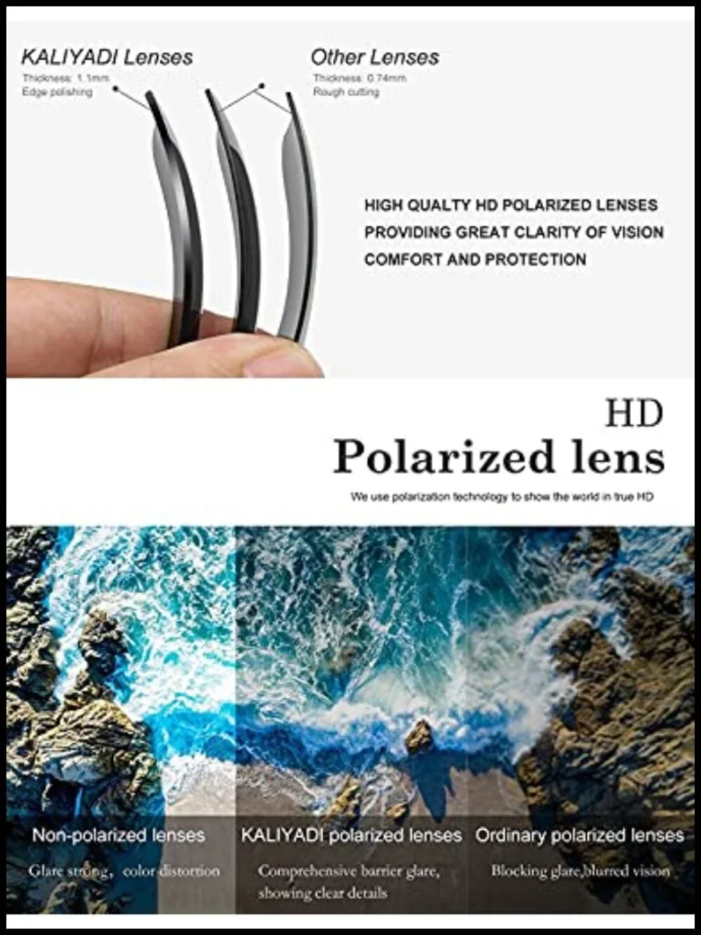 Polarized Sunglasses Semi-Rimless Retro Driving Sun Glasses UV Blocking Unisex